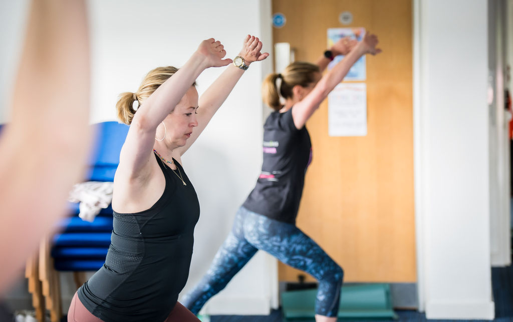 Health and fitness professionals learning hypopressives